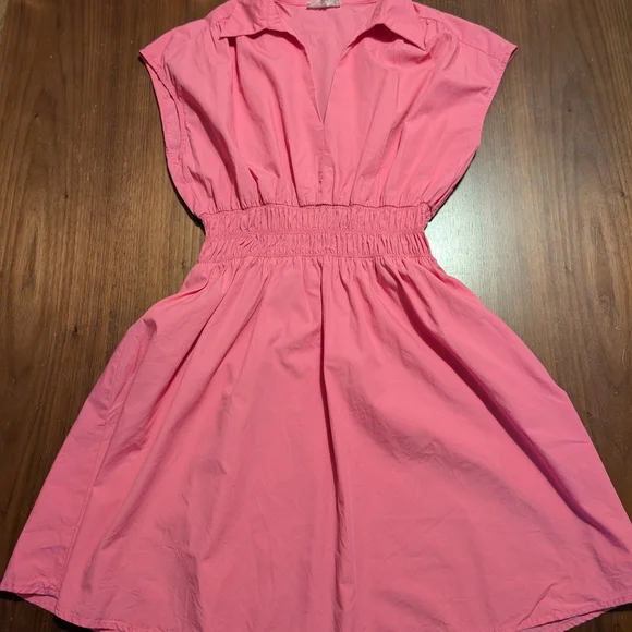 Pink Ruched Smocked Mini Sundress - Picture 6 of 6